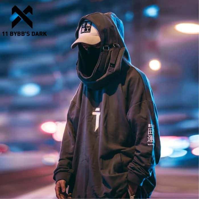 oversized techwear hoodie